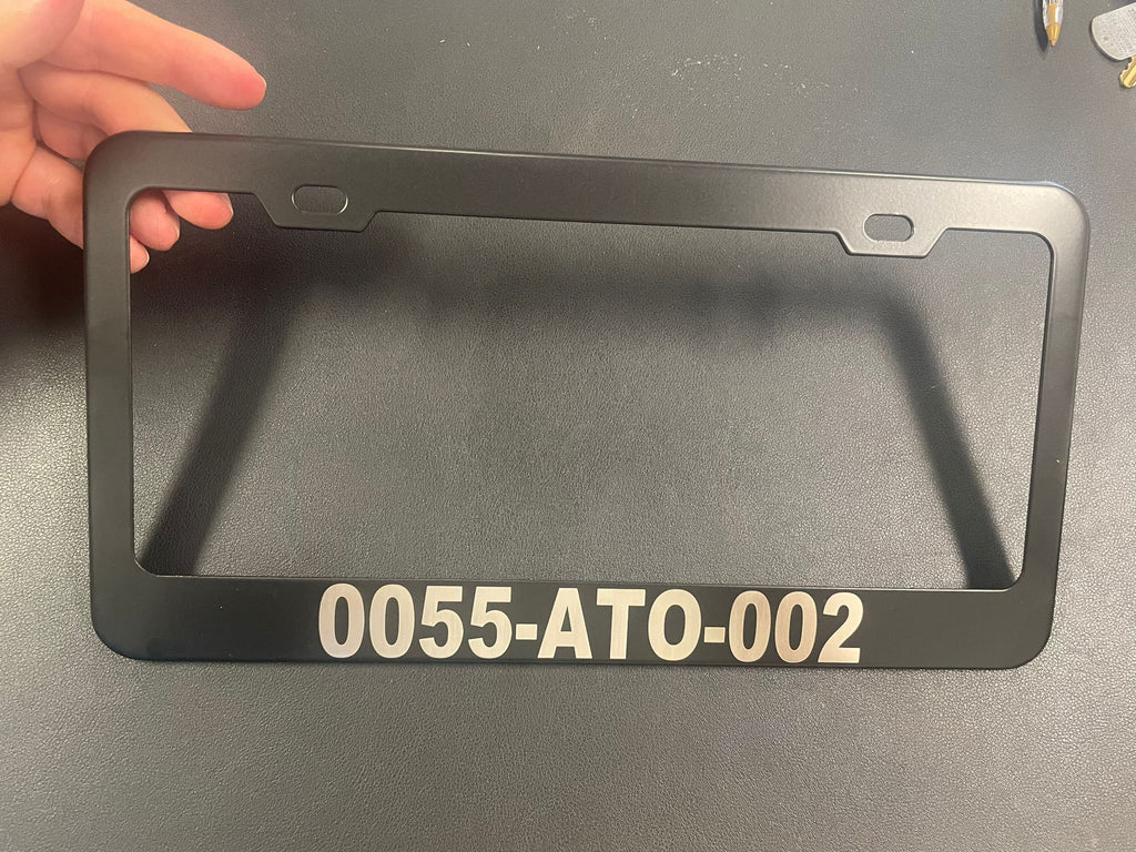 63 License plate frames ENGRAVED